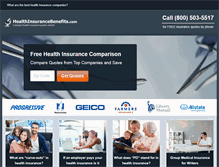 Tablet Screenshot of healthinsurancebenefits.com
